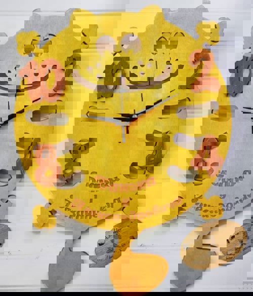 طرح ساعت گربه خنده دار برش لیزری - laser cut funny cat clock ve - برای دستگاه CNC چوب و لیزر (سی ان سی)