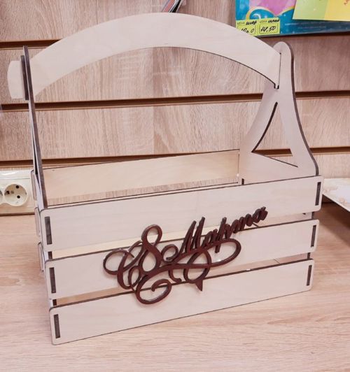 طرح سبد هدیه برش لیزری جعبه گل آبنبات - laser cut gift basket flower candy box - برای دستگاه CNC چوب و لیزر (سی ان سی)