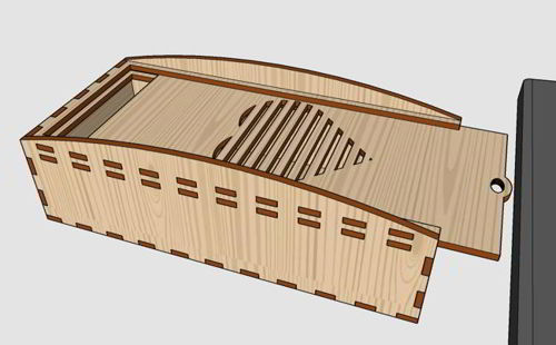 طرح جعبه مداد چوبی کادو برش لیزری جعبه - laser cut gift wooden pencil case pen holder box - برای دستگاه CNC چوب و لیزر (سی ان سی)