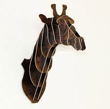 طرح برش لیزری زرافه چوبی حیوان سر - laser cut giraffe wooden animal head - برای دستگاه CNC چوب و لیزر (سی ان سی)