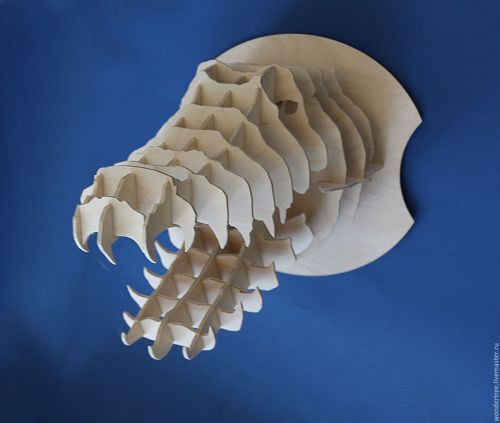 طرح لیزر برش گولووا krokodila crocodile head 3d puzzle - laser cut golova krokodila crocodile head 3d puzzle - برای دستگاه CNC چوب و لیزر (سی ان سی)