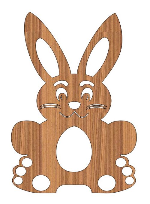 طرح برش لیزری براق خرگوش عید پاک برچسب چوبی هدیه - laser cut graceful easter bunny rabbit wooden gift tag ve - برای دستگاه CNC چوب و لیزر (سی ان سی)