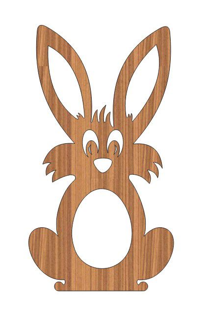 طرح برش لیزری براق خرگوش عید پاک براق چوبی برچسب - laser cut graceful easter bunny rabbit wooden tag ve - برای دستگاه CNC چوب و لیزر (سی ان سی)
