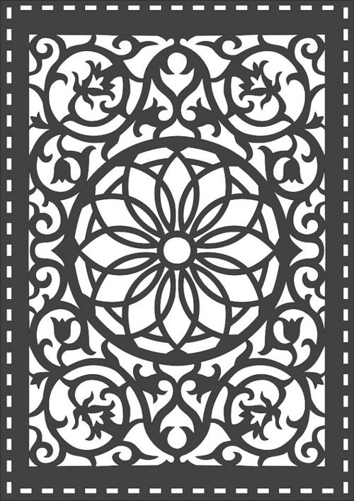 طرح الگوی پارچه برش لیزری - laser cut grille seamless pattern design - برای دستگاه CNC چوب و لیزر (سی ان سی)