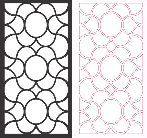 طرح برش لیزری گریل الگوی طراحی پارچه - laser cut grilles seamless pattern design - برای دستگاه CNC چوب و لیزر (سی ان سی)