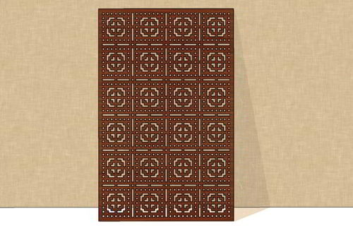 طرح برش لیزری گریل جالی صفحه - laser cut grill jali screen ve - برای دستگاه CNC چوب و لیزر (سی ان سی)
