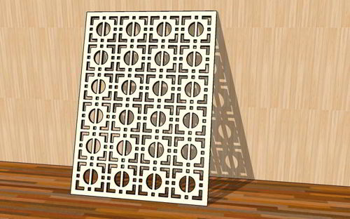 طرح پانل‌های برش خورده برشی لیزری پارتیشن اتاق تزئینی - laser cut grill panels decorative room partition ve - برای دستگاه CNC چوب و لیزر (سی ان سی)