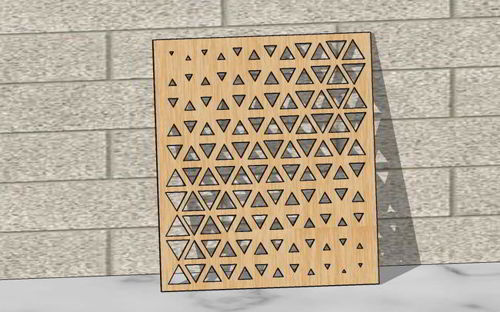 طرح پانل‌های گریل برش لیزری با طرح هندسی انتزاعی - laser cut grill panels with abstract geometric pattern - برای دستگاه CNC چوب و لیزر (سی ان سی)