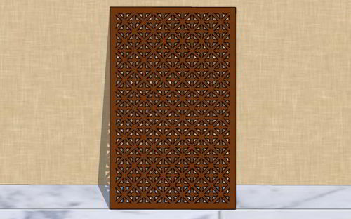 طرح برش لیزری گریل دیواری پنل - laser cut grill pattern wall panel ve - برای دستگاه CNC چوب و لیزر (سی ان سی)
