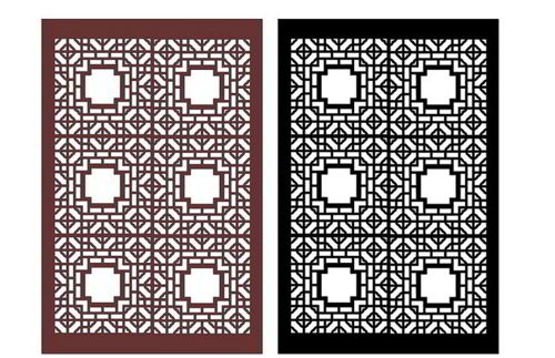 طرح برش لیزری گریل اتاق جداکننده - laser cut grill room divider ve - برای دستگاه CNC چوب و لیزر (سی ان سی)