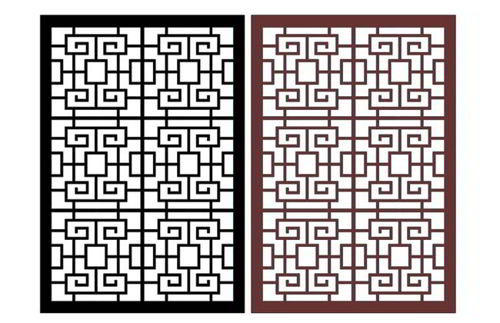 طرح پارتیشن اتاق گریل برش لیزری - laser cut grill room partition ve - برای دستگاه CNC چوب و لیزر (سی ان سی)