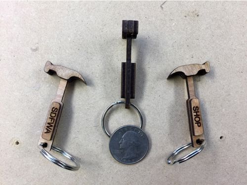 طرح برش لیزری چکش دستبند - laser cut hammer fob ve - برای دستگاه CNC چوب و لیزر (سی ان سی)