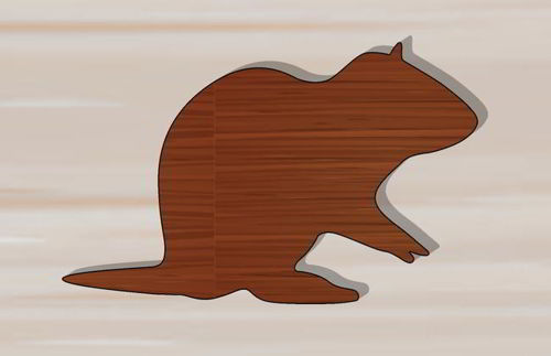 طرح برش لیزری چوب همستر دوبعدی شکل - laser cut hamster wood 2d shape - برای دستگاه CNC چوب و لیزر (سی ان سی)