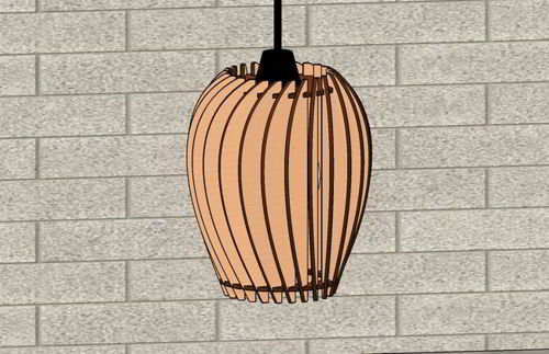 طرح لامپ آویز برش لیزری لایه - laser cut hanging lamp shade design ve - برای دستگاه CNC چوب و لیزر (سی ان سی)
