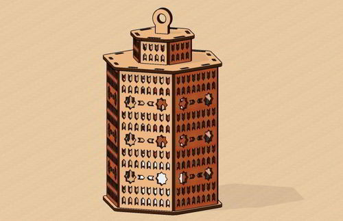 طرح چراغ دستی ماه رمضان کریم برش لیزری آویز قاب - laser cut hanging ramadan kareem tealight holder ve - برای دستگاه CNC چوب و لیزر (سی ان سی)