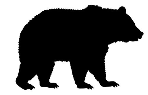 طرح برش لیزری خرس شاد سیلوئت - laser cut happy bear silhouette ve - برای دستگاه CNC چوب و لیزر (سی ان سی)