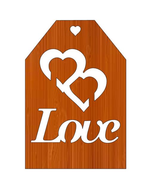 طرح برش لیزری روز ولنتاین مبارک زوج قلب چوبی برچسب هدیه - laser cut happy valentines day couple heart wooden gift tag ve - برای دستگاه CNC چوب و لیزر (سی ان سی)