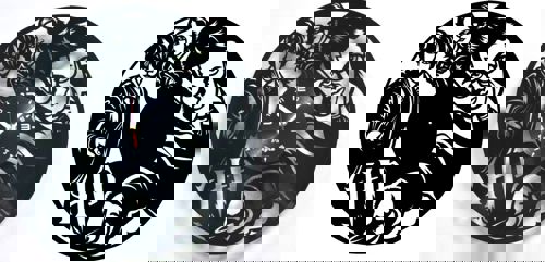 طرح ساعت صفحه وینیل برش لیزری هری پاتر جفت - laser cut harry potter vinyl record clock pair - برای دستگاه CNC چوب و لیزر (سی ان سی)