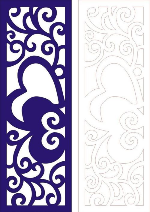 طرح پارتیشن دیوار پارتیشن برش لیزری الگوی - laser cut heart design partition wall pattern - برای دستگاه CNC چوب و لیزر (سی ان سی)