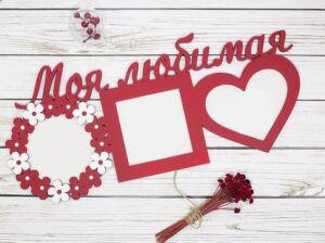 طرح قاب عکس قلب برش لیزری - laser cut heart photo frame ve - برای دستگاه CNC چوب و لیزر (سی ان سی)