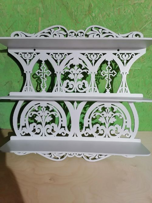 طرح قفسه چوبی محراب خانه برش لیزری برای آیکون‌ها - laser cut home altar wooden shelf for icons ve - برای دستگاه CNC چوب و لیزر (سی ان سی)