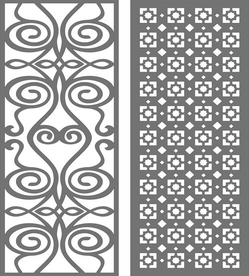 طرح پنجره گلدار درز قلاب برش لیزری - laser cut hook twist baffle window jali floral seamless panel - برای دستگاه CNC چوب و لیزر (سی ان سی)