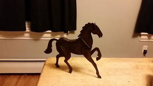 طرح برش لیزری اسب میلی‌متری سایز - laser cut horse 2mm - برای دستگاه CNC چوب و لیزر (سی ان سی)