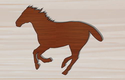 طرح برش لیزری اسب چوب دوبعدی شکل - laser cut horse wood 2d shape - برای دستگاه CNC چوب و لیزر (سی ان سی)