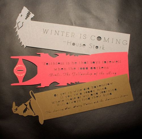 طرح برش لیزری خانه استارک بوکمارک - laser cut house stark bookmarks - برای دستگاه CNC چوب و لیزر (سی ان سی)