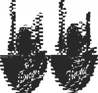 طرح ساعت برش خورده با لیزر قفل - laser cut i love you clock - برای دستگاه CNC چوب و لیزر (سی ان سی)