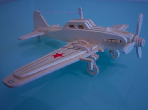 طرح لیزر کات ilyushin il sturmovik 3d puzzle - laser cut ilyushin il 2 sturmovik 3d puzzle ve - برای دستگاه CNC چوب و لیزر (سی ان سی)