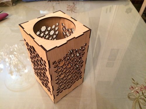 طرح برش لیزری شمع چراغ فانوس فانوس - laser cut islamic candle lamp lantern - برای دستگاه CNC چوب و لیزر (سی ان سی)