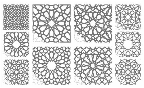 طرح laser-cut-islamic-scrollwork-drawing-room-jali-separator-seamless-pattern