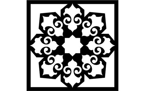 طرح کاغذ دیواری اسلامی برش لیزری الگو - laser cut islamic wallpaper pattern - برای دستگاه CNC چوب و لیزر (سی ان سی)