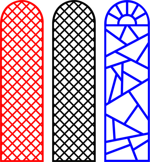 طرح های برش لیزری جالی الگو روی صفحه طرح های مجموعه - laser cut jali pattern screen designs set ve - برای دستگاه CNC چوب و لیزر (سی ان سی)