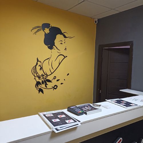 طرح دیوار برش لیزری دختر ژاپنی دکوراسیون گیشا پنل دیواری ام دی اف میلیمتر - laser cut japanese girl wall decor geisha wall panel mdf 3mm ve - برای دستگاه CNC چوب و لیزر (سی ان سی)