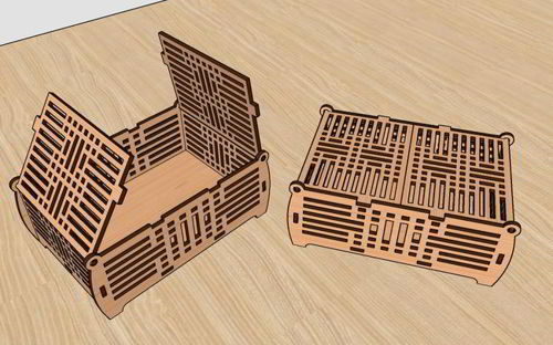 طرح جعبه جواهرات برش لیزری، جعبه هدیه کریسمس، طرح جعبه شکلات، - laser cut jewelry box christmas gift box design chocolate box ve - برای دستگاه CNC چوب و لیزر (سی ان سی)