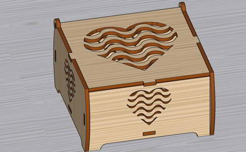 طرح جعبه جواهرات برش لیزری، زیورآلات، جعبه کادو چوبی، - laser cut jewelry box ornaments wooden gift box ve - برای دستگاه CNC چوب و لیزر (سی ان سی)