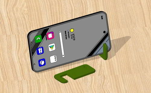 طرح برش لیزری جاکلیدی پایه موبایل - laser cut key chain mobile stand - برای دستگاه CNC چوب و لیزر (سی ان سی)
