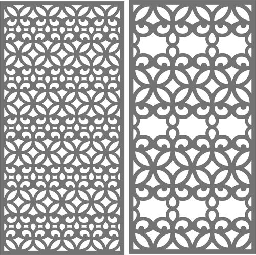 طرح پارتیشن آشپزخانه برش لیزری درز گلدار جلی پانل پانل - laser cut kitchen partition seamless floral jali panel - برای دستگاه CNC چوب و لیزر (سی ان سی)