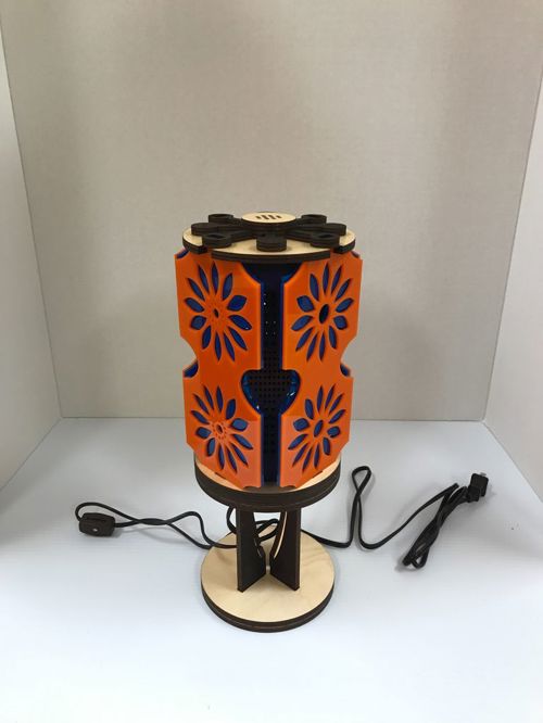 طرح لامپ رنگی برش لیزری با سایه سایه - laser cut lamp color with shadows ve - برای دستگاه CNC چوب و لیزر (سی ان سی)
