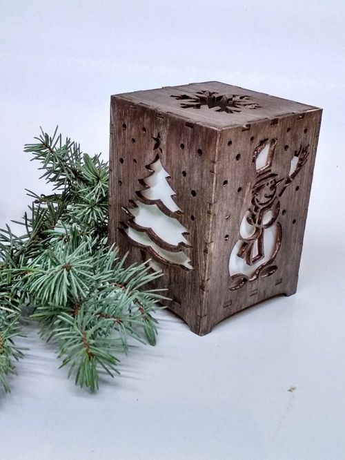 طرح جعبه لامپ برش لیزری - laser cut lamp design box ve - برای دستگاه CNC چوب و لیزر (سی ان سی)