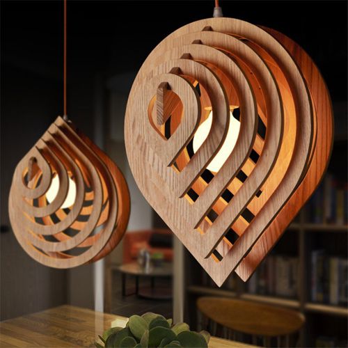 طرح لامپ برش لیزری قطره آب - laser cut lamp water drop ve - برای دستگاه CNC چوب و لیزر (سی ان سی)