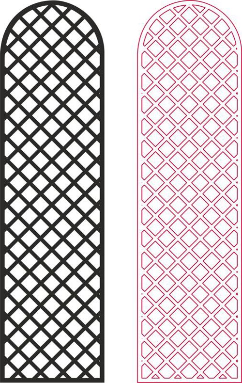 طرح برش لیزری شبکه حریم خصوصی صفحه الگو - laser cut lattice privacy screen pattern - برای دستگاه CNC چوب و لیزر (سی ان سی)