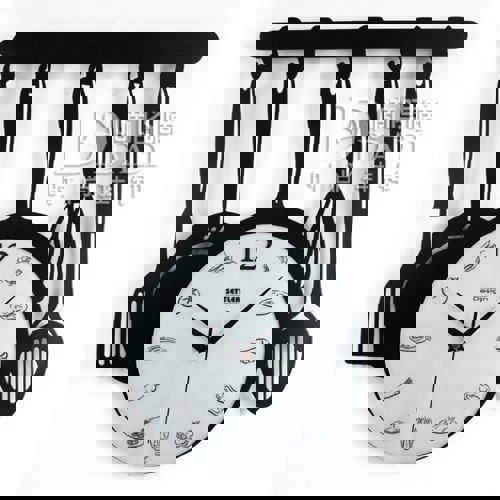 طرح برش لیزری ساعت آشپزخانه پوشش - laser cut layout of kitchen clock ve - برای دستگاه CNC چوب و لیزر (سی ان سی)