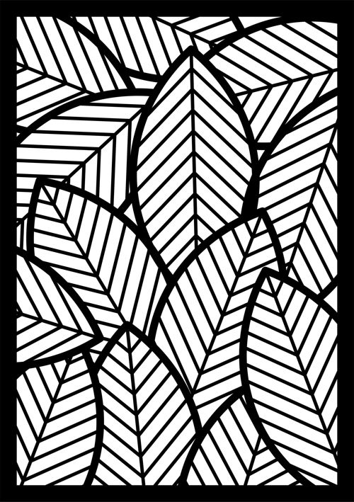 طرح برگ برش لیزری طرح برش جالی الگو صفحه - laser cut leaf design jali cutting pattern screen ve - برای دستگاه CNC چوب و لیزر (سی ان سی)