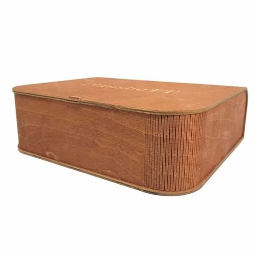 طرح لولای متحرک برش لیزری جعبه نگهداری قاب - laser cut living hinge storage box ve - برای دستگاه CNC چوب و لیزر (سی ان سی)