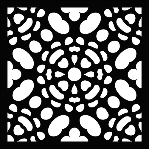 طرح برش لیزری اتاق نشیمن گل شبکه استنسیل گل درز - laser cut living room floral lattice stencil floral seamless - برای دستگاه CNC چوب و لیزر (سی ان سی)