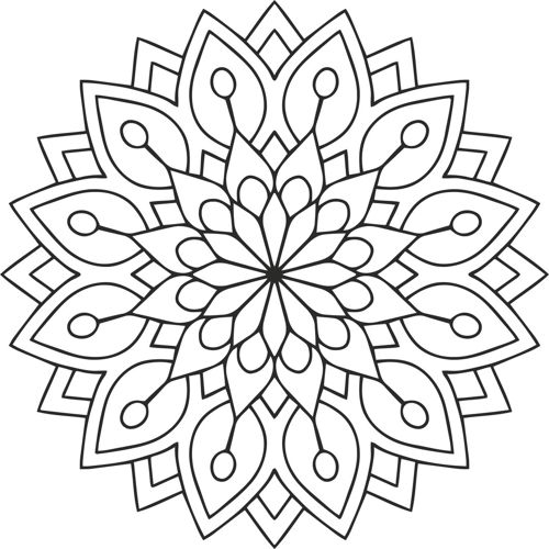 طرح ماندالا دایره برش لیزری - laser cut mandala circular ornament ve - برای دستگاه CNC چوب و لیزر (سی ان سی)