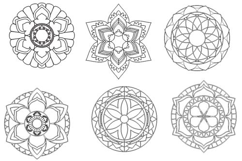 طرح‌های ماندالا با برش لیزری - laser cut mandala designs - برای دستگاه CNC چوب و لیزر (سی ان سی)